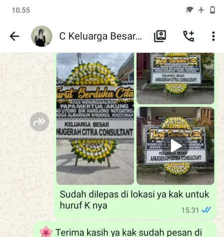 Pengiriman Papan Bunga Duka Kedaung Baru